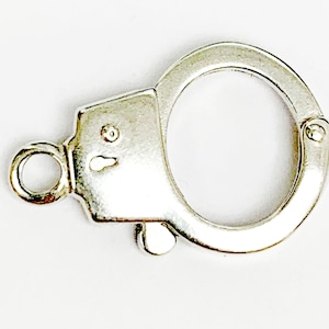 Bulk 10 pack of sterling silver handcuff  clasps  14  mm x 22  mm trigger  lobster claw clasp  jewelry making   guaranteed 925