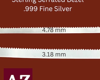 Fijnzilveren gekartelde randdraad, sieradendraad (3,18 mm/4,78 mm)