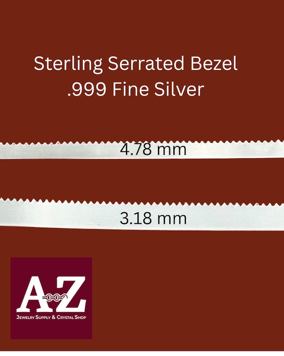 999 Fine Silver Serrated Bezel Wire Sterling Silver Gallery Wire