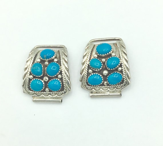 Sterling Turquoise Watch Band Native American RB Running  display picture 1