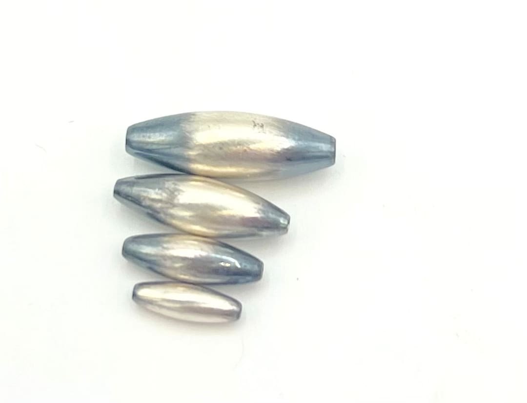 Sterling Silver Navajo Torpedo Bead Long Smooth Pearl 3x9mm, 4mmx12mm ,5x15mm and 6 X18mm