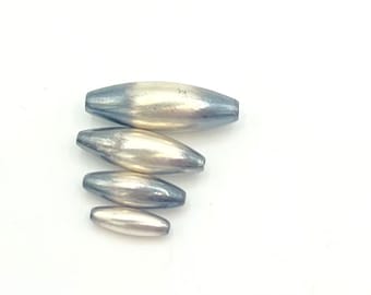 sterling silver Navajo Torpedo bead long smooth pearl  3x9mm, 4mmx12mm ,5x15mm and  6 x18mm southwestern beads jewelry making