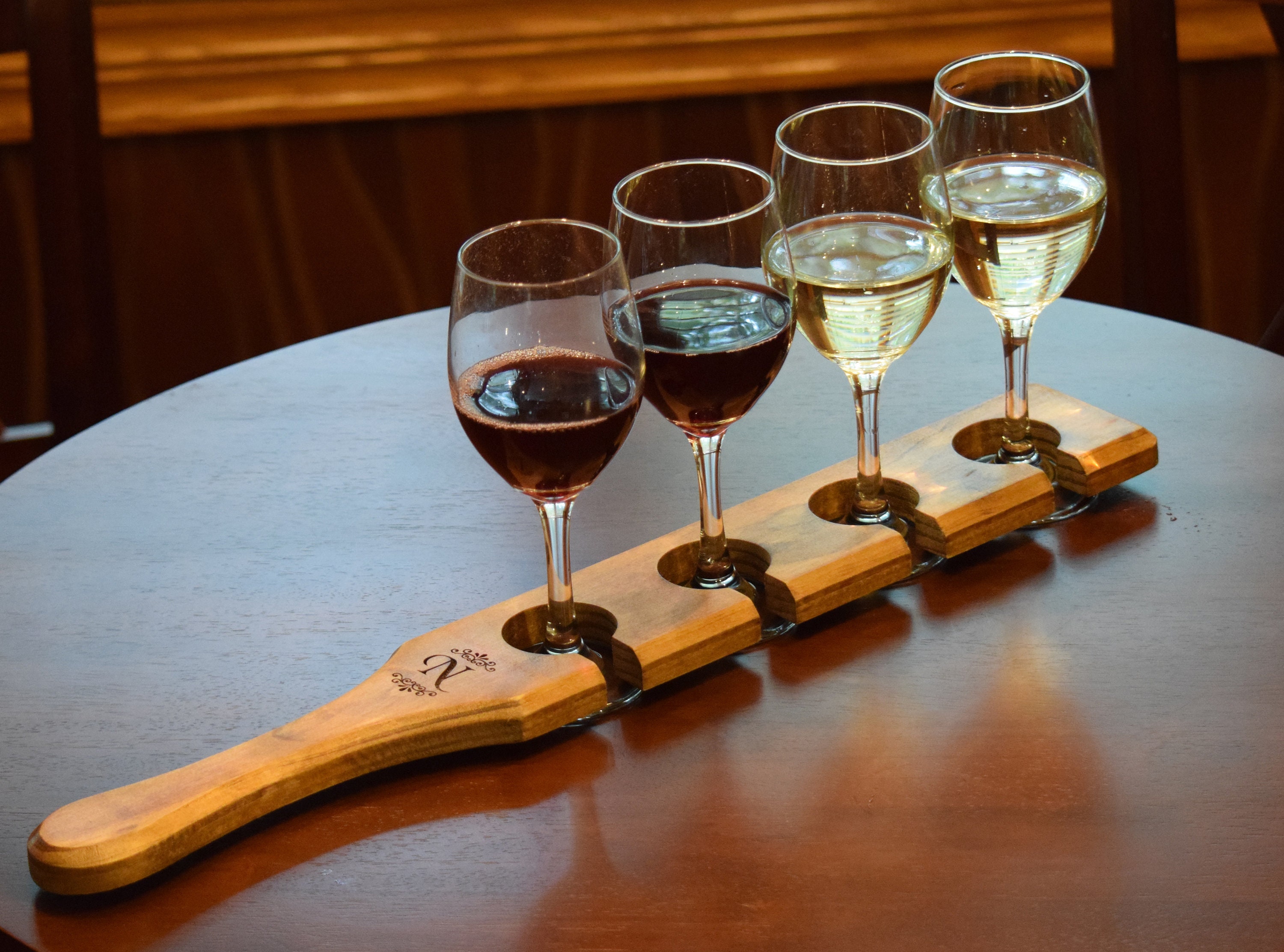 Wine Flight Paddle Personalized Flight With Four 16oz Wine 