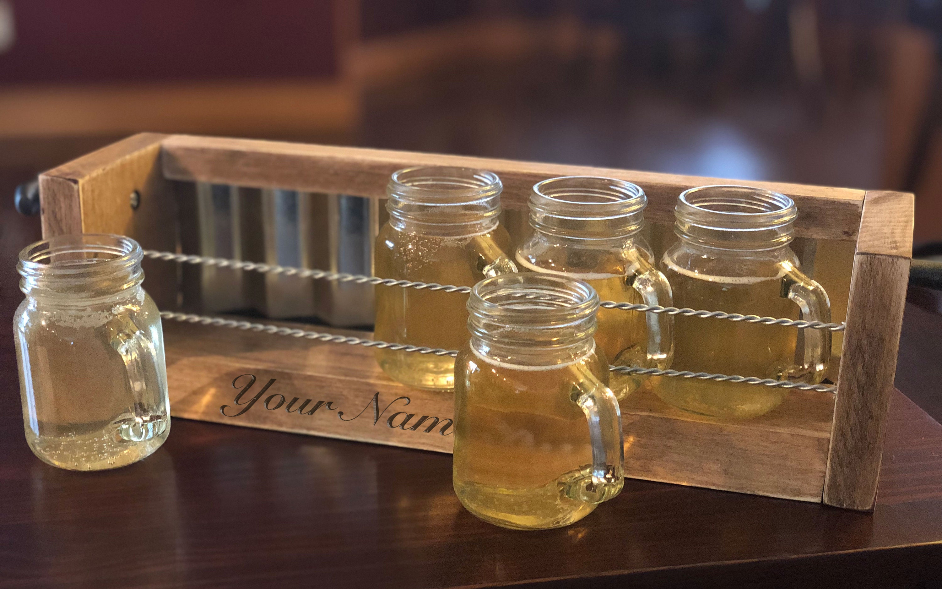 Unique Beer Flight Beer Tasting Flight Five 4.75oz Mini Mason Jars