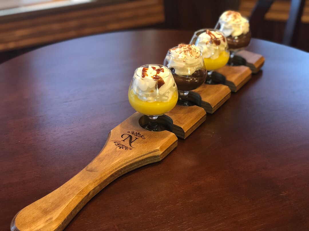 Custom Dessert/wine Flight Paddle Engraved/personalized Includes 45