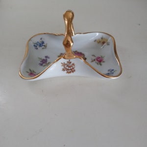 Kleine Vintage Limoges Henkel Korb Schale