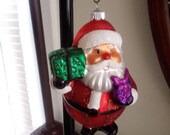 Radko Celebrations Glass Santa Tree Ornament