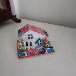 Village Putz Christmas Cardboard House