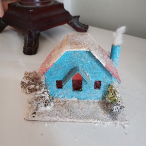 Putz House for Christmas circa 1950 Made in Japan