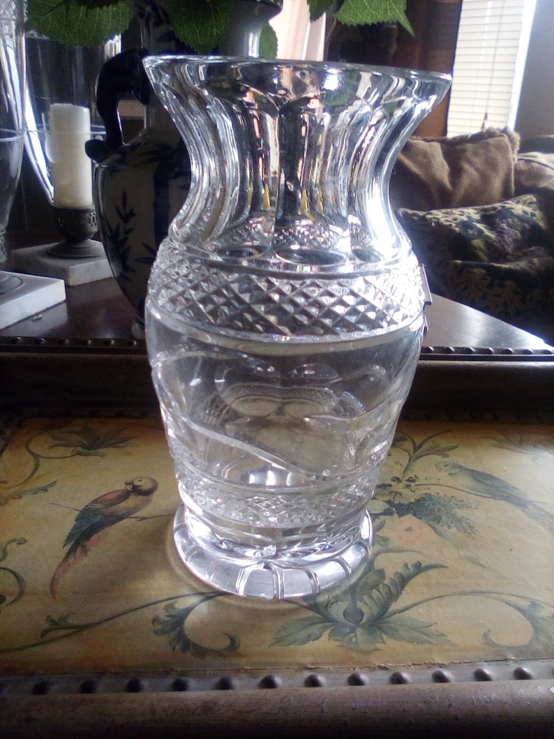 Vintage Waterford Cut Crystal Vase Etsy