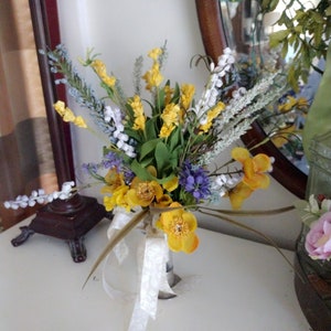 Mixed Silk Wildflower Bouquet Yellow
