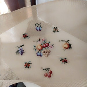 Vintage Tramme Needlepoint Fruits