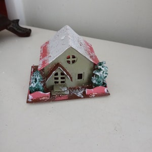 Cardboard Christmas Putz Village House