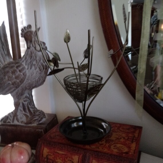 Metal birds nest candle holder Etsy