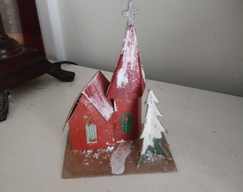 Vintage Putz Church by Dolly Toy Company 1930