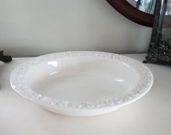 Wedgewood Embossed Queensware Oval Vegetable Serving Dish