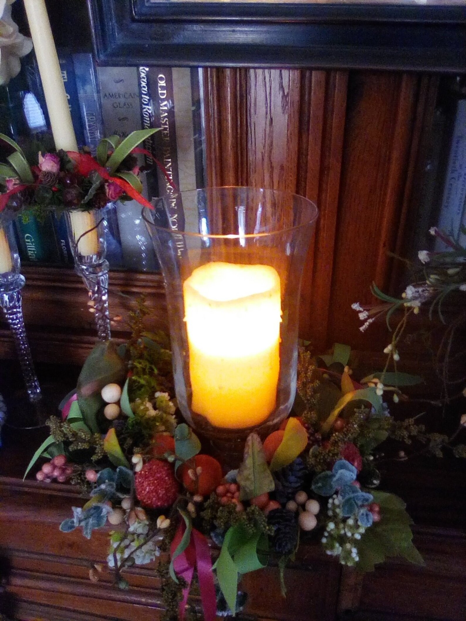 Vintage Glass Fluted Hurricane Candle Holder Etsy