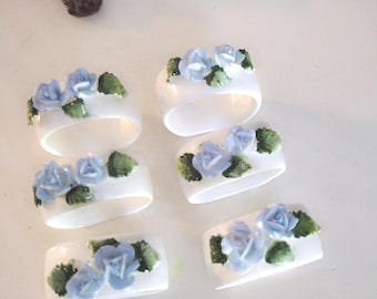 Set of Six Bone China Napkin Rings