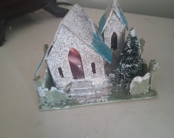 Chrismas Putz Vintage Church