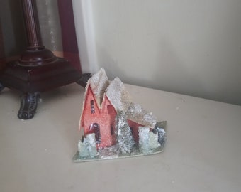 Kleines Vintage Weihnachtsputz Haus