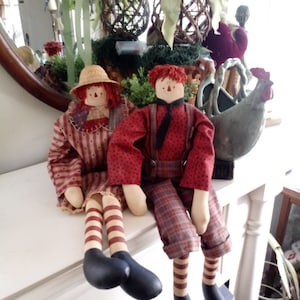 The Country Anne and Andy Soft Sculpture Dolls