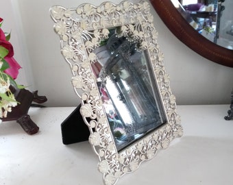 Burns of Boston Metal Enamel Picture Frame Mirror