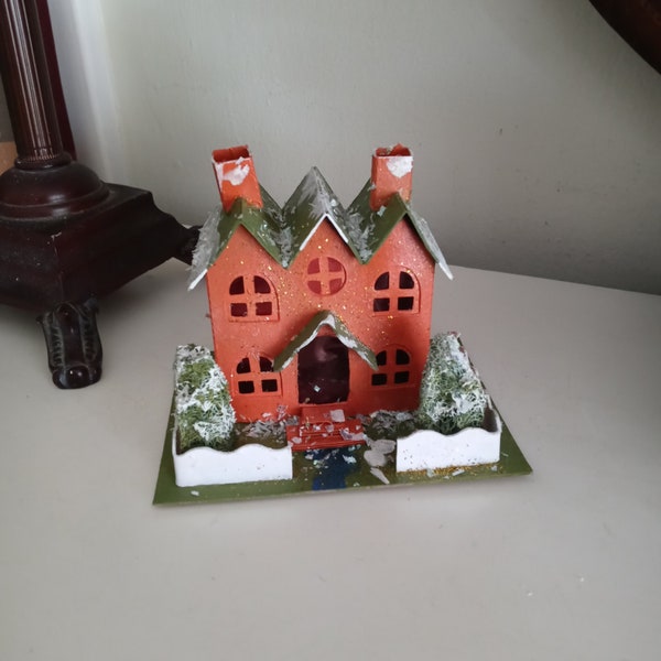 Cardboard Christmas Putz House