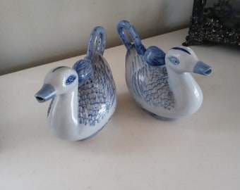 Tea for One Pair of Duck Teapots or Sauce Servers