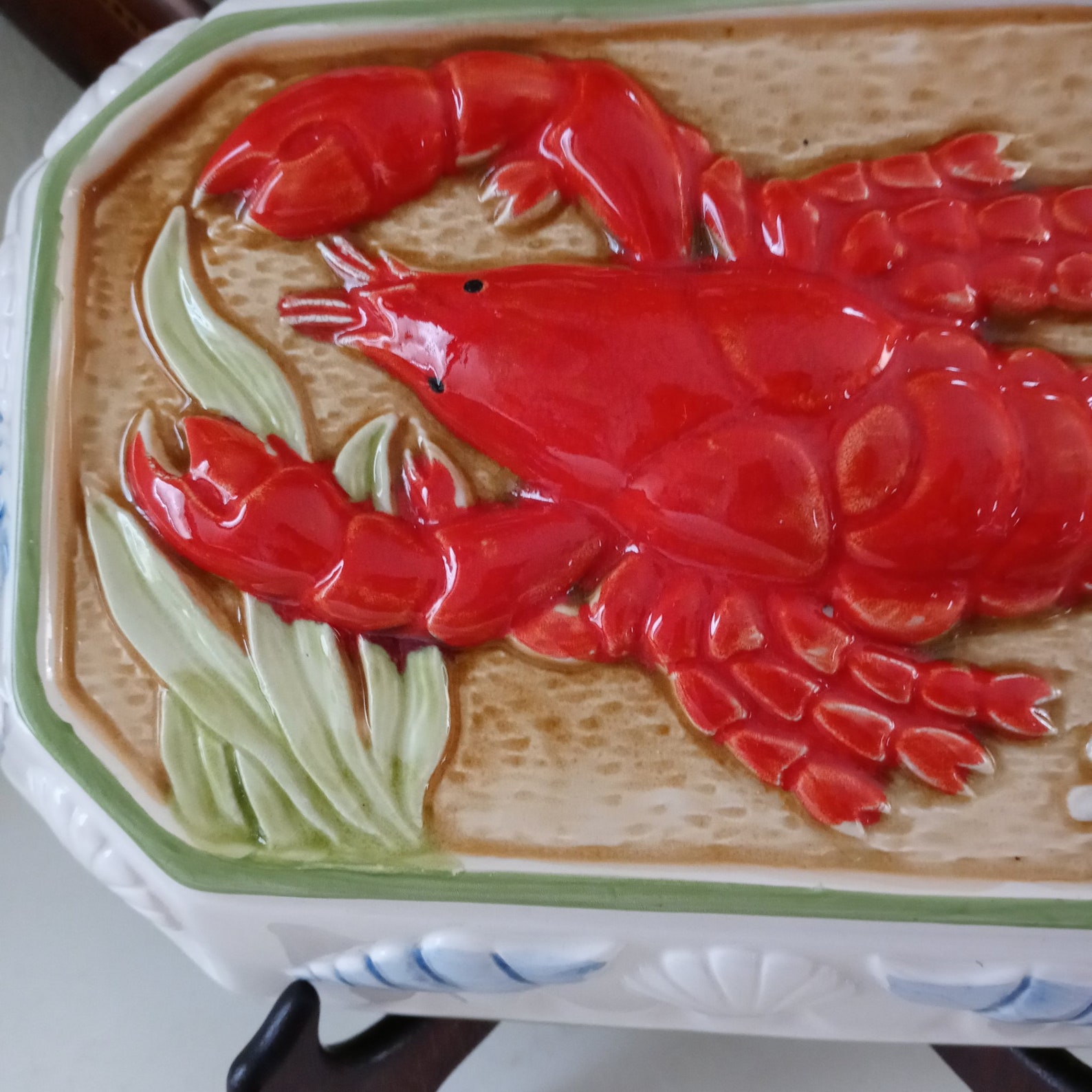 Majolica Ceramic Lobster Mold Dish Made in Italy Etsy