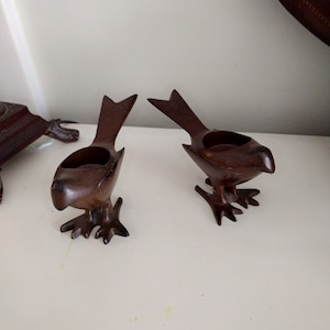 Metal Bird Candle Holder Pair