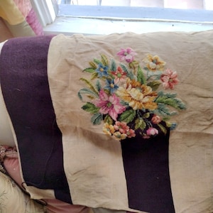 Vintage Needlepoint Floral