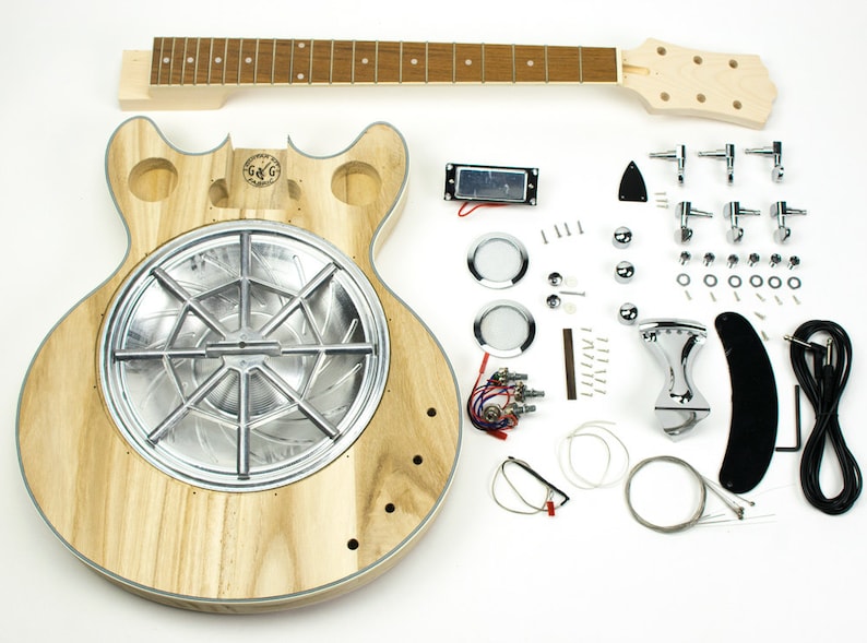 Diy Guitar Kit Resonator Acoustic, Pawlonia Etsy