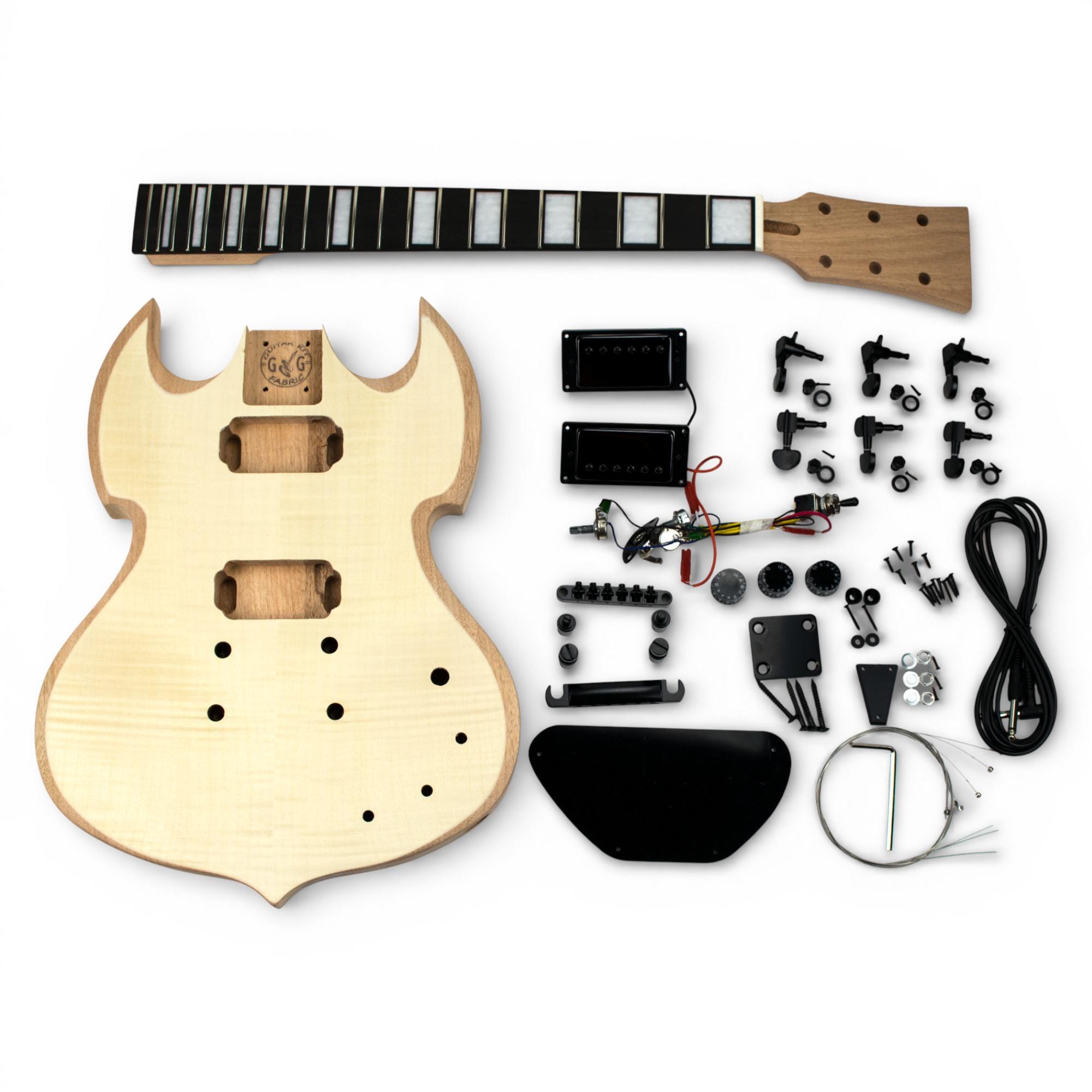 Kit Chitarra Elettrica Stile Strat Fai Da Te - Metallor - Corpo In Tiglio, Unfinished