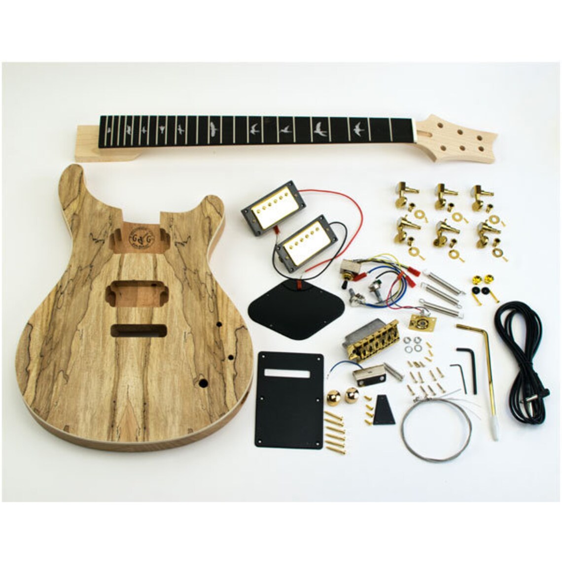 Diy Guitar Kit Gold PRS Mahogany Etsy