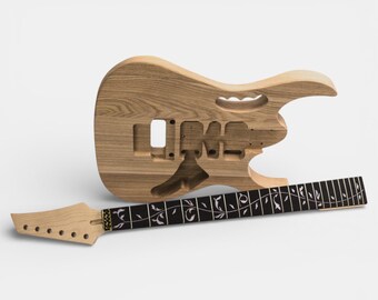 Diy Guitar Kit – Ibanez Jem Style: Ash Body, Maple Neck With