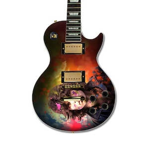 Guitar Skin Wrap | 50x60cm Laminated Guitar Cover | Jim Morrison Inspired | Fits Electric, Acoustic & Bass | Custom Design Available