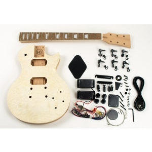 Guitar Kit - L - Single Cut Black, Quilted