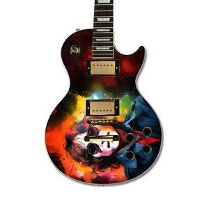 Guitar Skin Wrap | 50x60cm Laminated Guitar Cover | John Lennon Inspired | Fits Electric, Acoustic & Bass | Custom Design Available