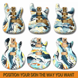 Guitar Skin Wrap |  50x60cm Guitar Skin | Laminated Guitar Cover  | Fits All Electric, Bass Guitar &  Acoustics | Custom Design Available