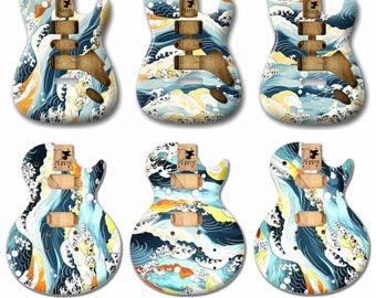 Guitar Skin Wrap |  50x60cm Guitar Skin | Laminated Guitar Cover  | Fits All Electric, Bass Guitar &  Acoustics | Custom Design Available