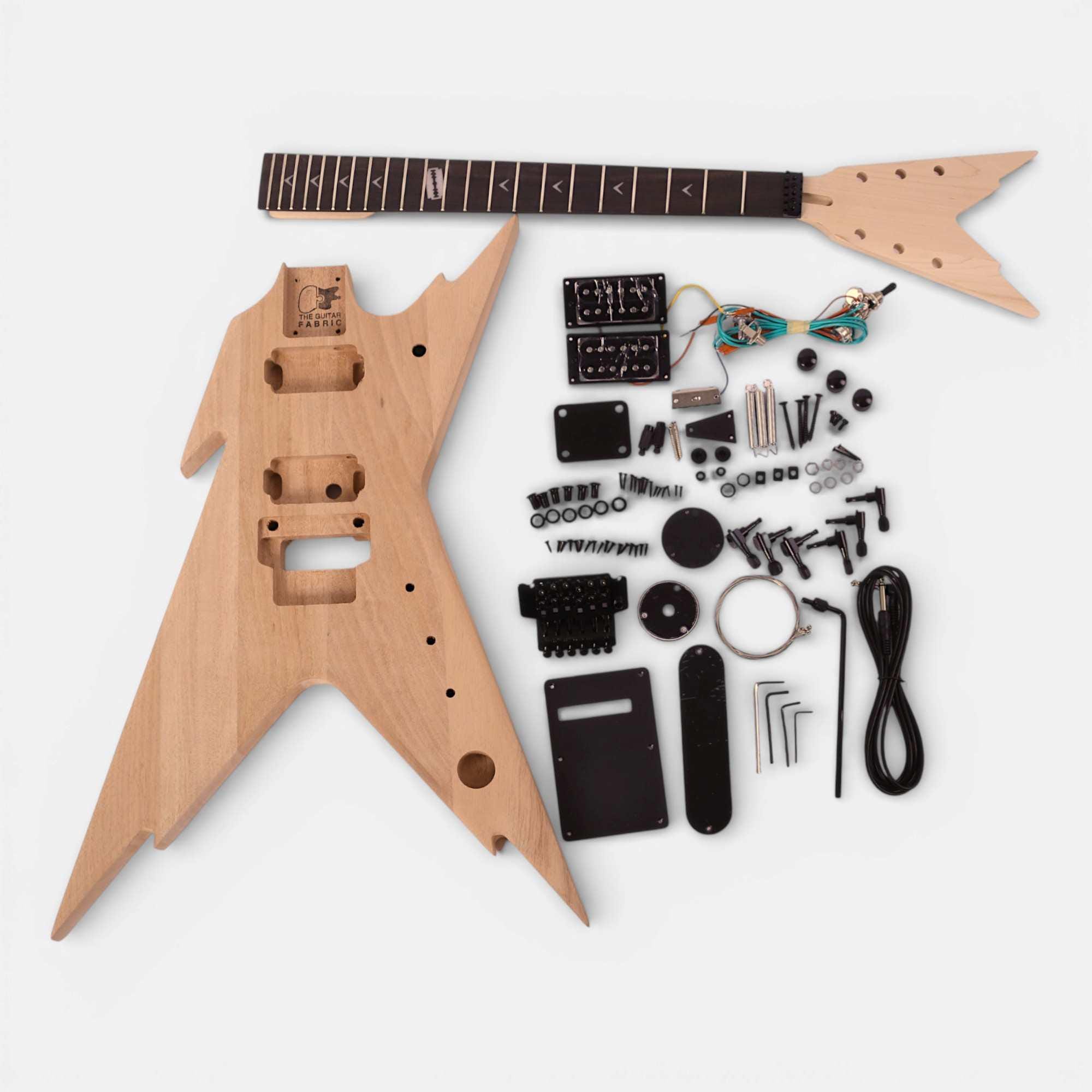 Guitar Kits - Angular Metal Body DIY Electric | Mahogany Body