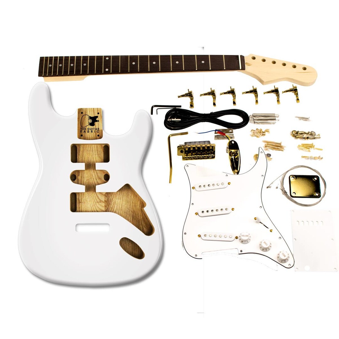 Readytopaint Guitar Kit ST Style Rosewood Gold Etsy