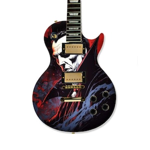 Guitar Skin Wrap | 50x60cm Laminated Guitar Cover | Dracula Theme | Fits Electric, Acoustic & Bass | Custom Design Available