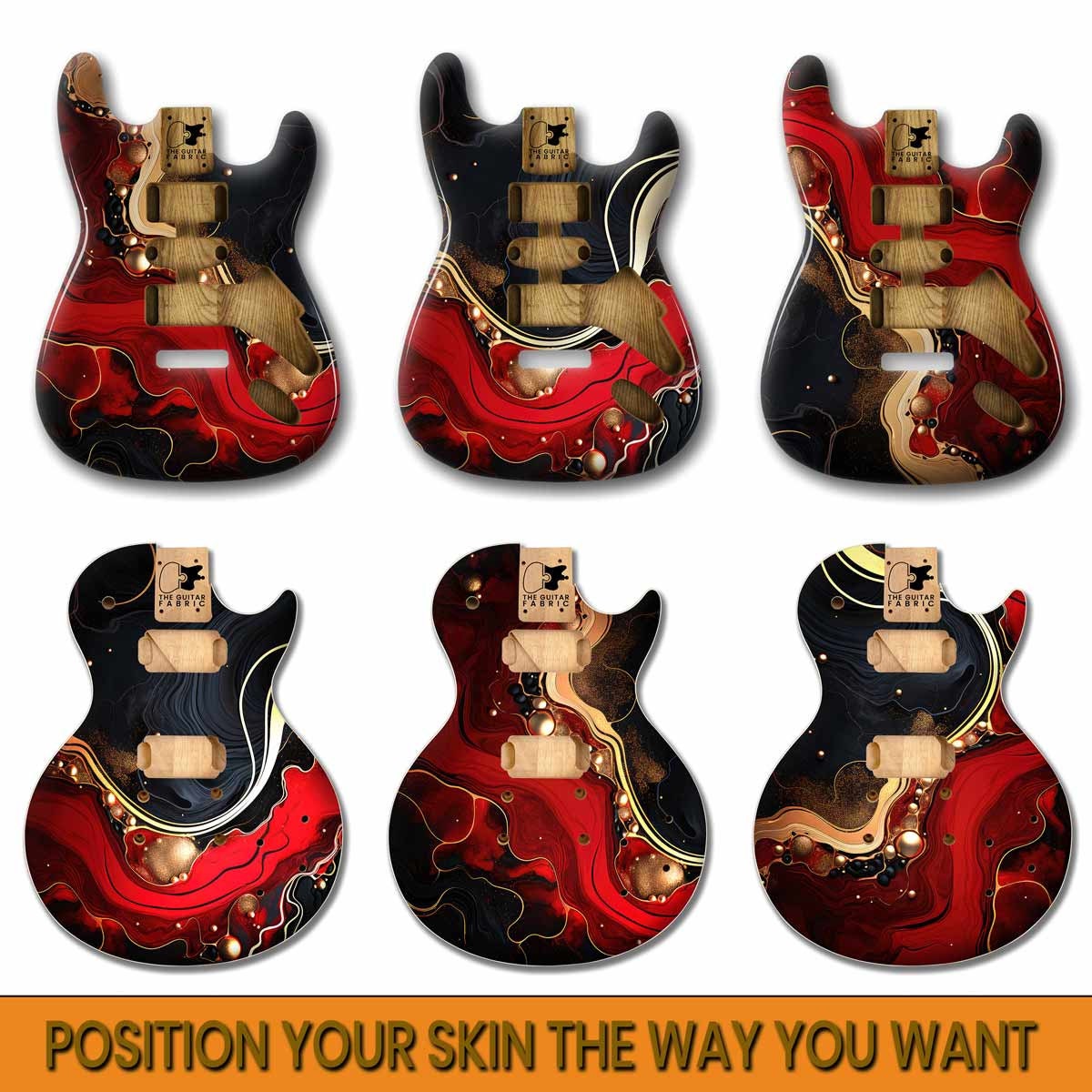 Guitar Skin Wrap | 50x60cm Laminated Guitar Cover | Colored River Theme ...