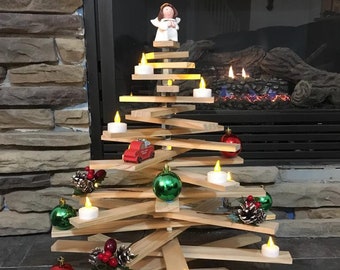 Adjustable Solid Wood Christmas Tree