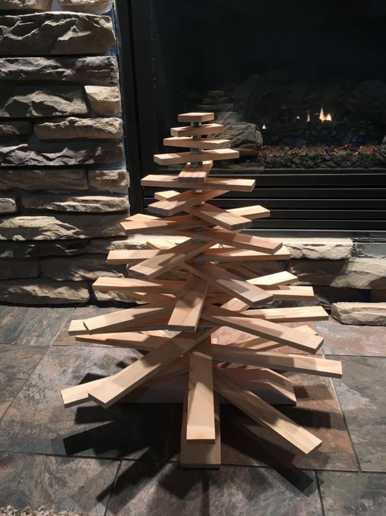 Adjustable Solid Wood Christmas Tree Etsy