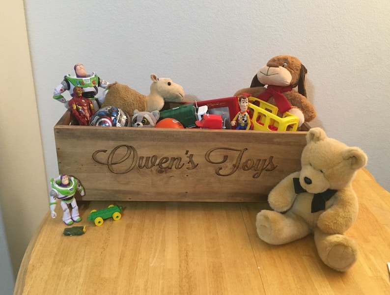 Custom Made Engraved Children's Nursery Toy Box Etsy