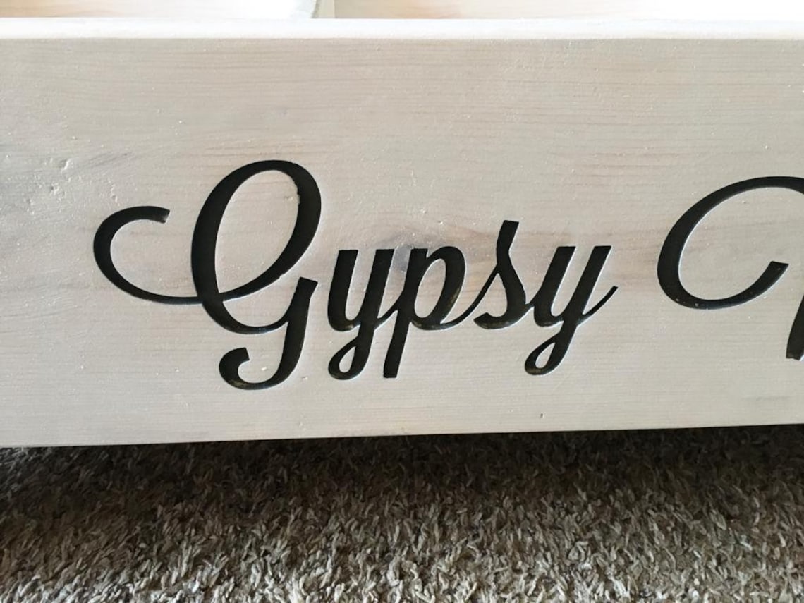 Custom Made Engraved Children's Nursery Book Bin Toy Box Etsy