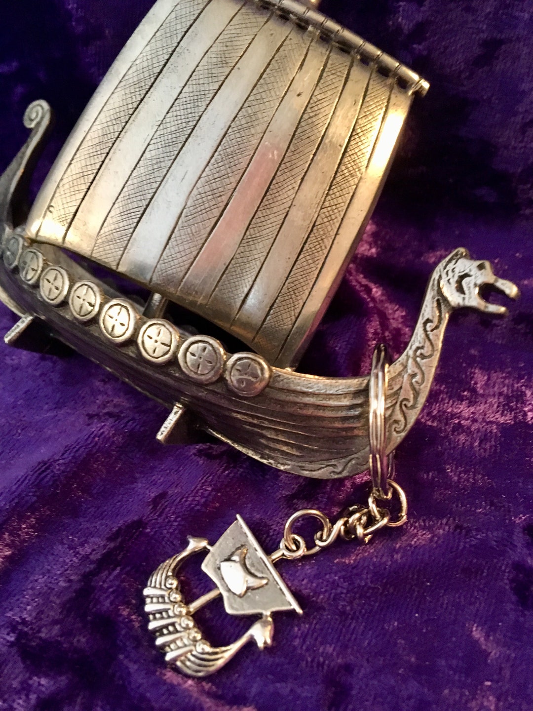 Viking Ship Keyring, Viking Keychain, Longship Keyring, Viking Ship