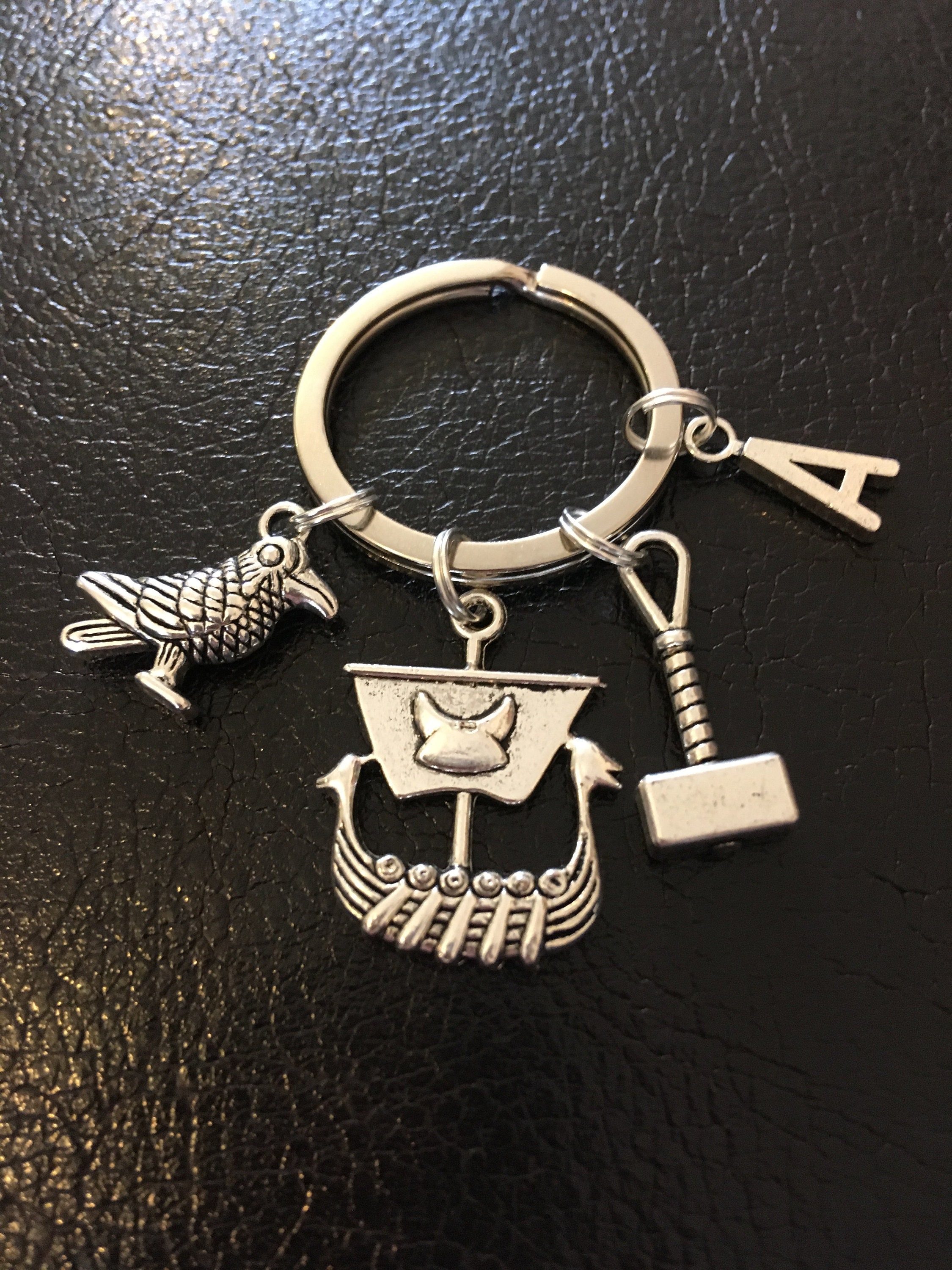Viking Keyring Viking Keychain Viking Ship Thors Hammer Etsy UK